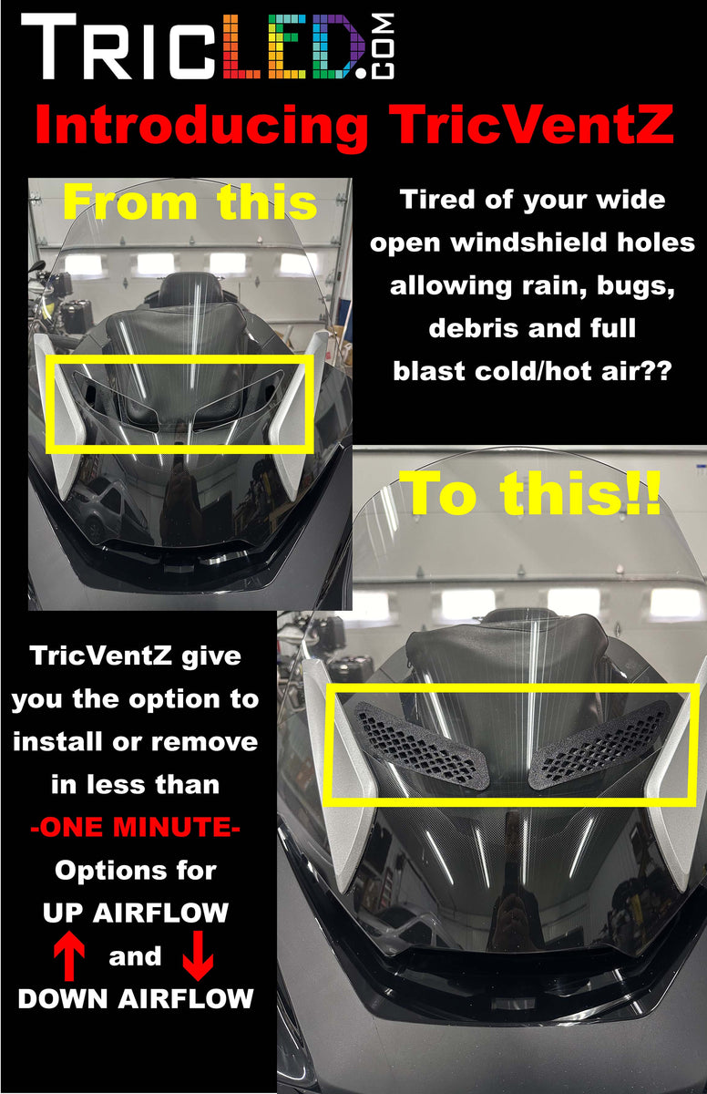 TricVentZ - RT Windshield Vents (2 pairs) For RT2020+ only | TricLED