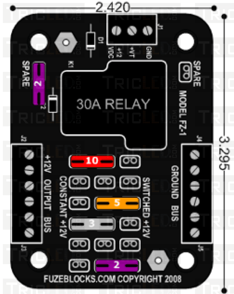 Fuze Block FZ-1 - **Polaris Slingshot Harness** | TricLED