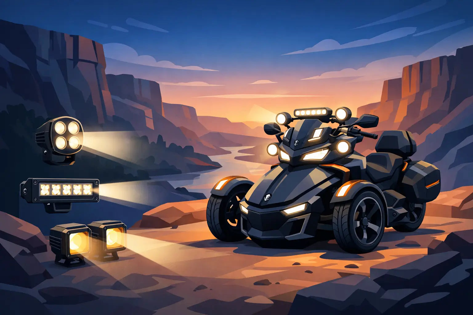 What Lights Fit Can-Am Canyon?
