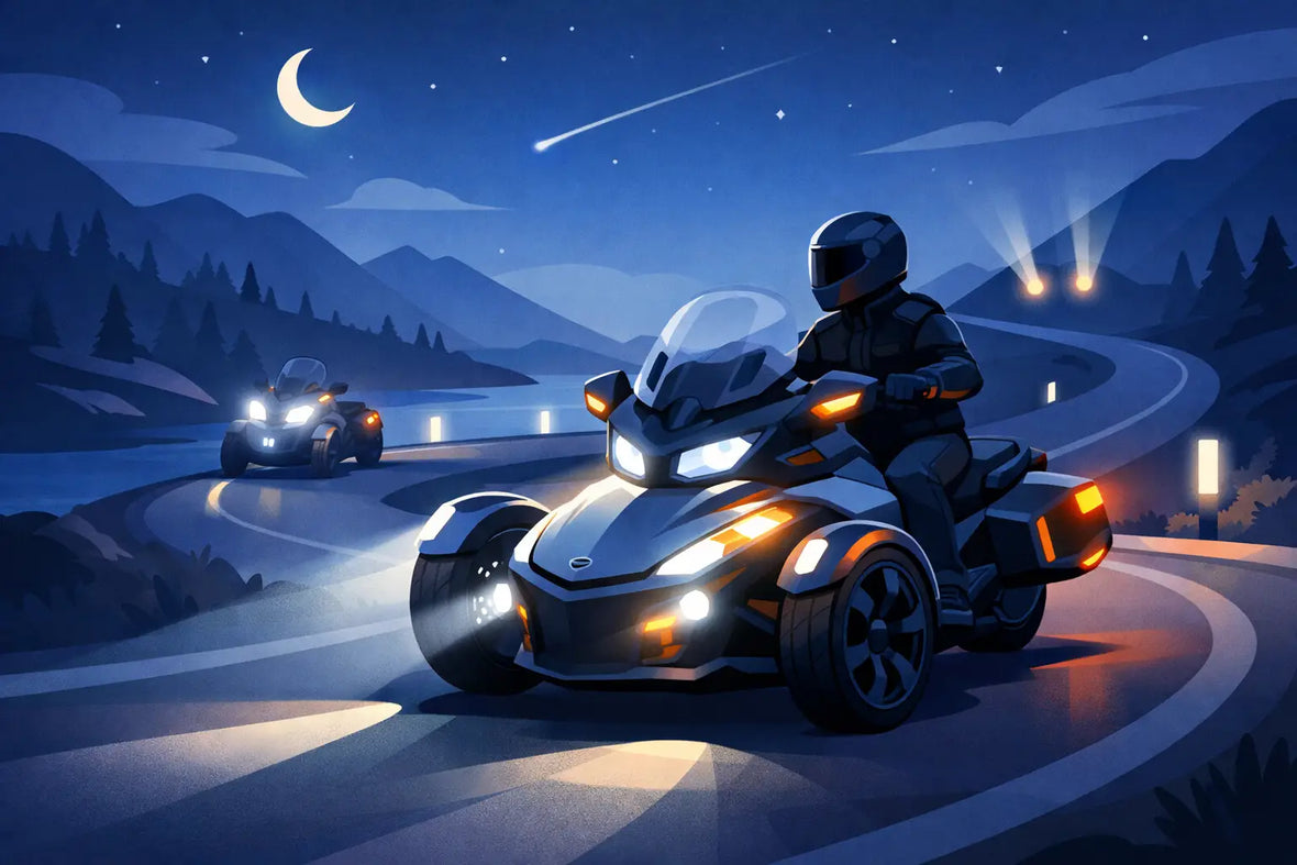 Spyder Visibility Upgrades for Night Riding