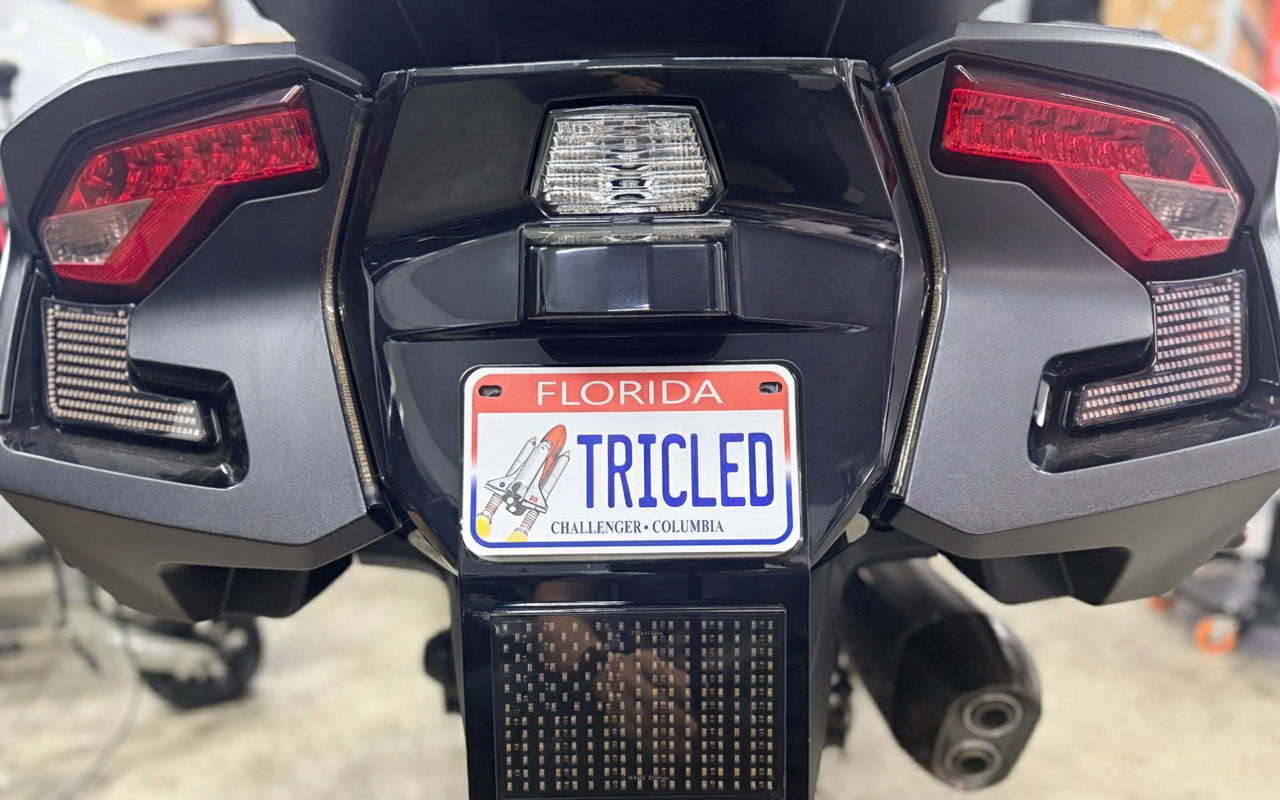 USA Flag LED Smoked Lens with Mounting Bracket | TricLED