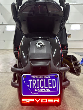 Plug N' Play LED License Plate Mount for the Spyder F3/F3S