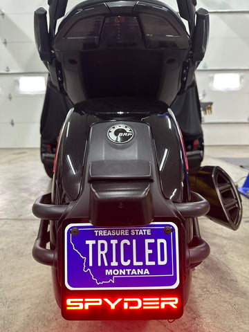 Plug N' Play LED License Plate Mount for the Spyder F3/F3S
