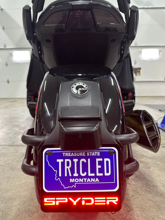 Plug N' Play LED License Plate Mount for the Spyder F3/F3S