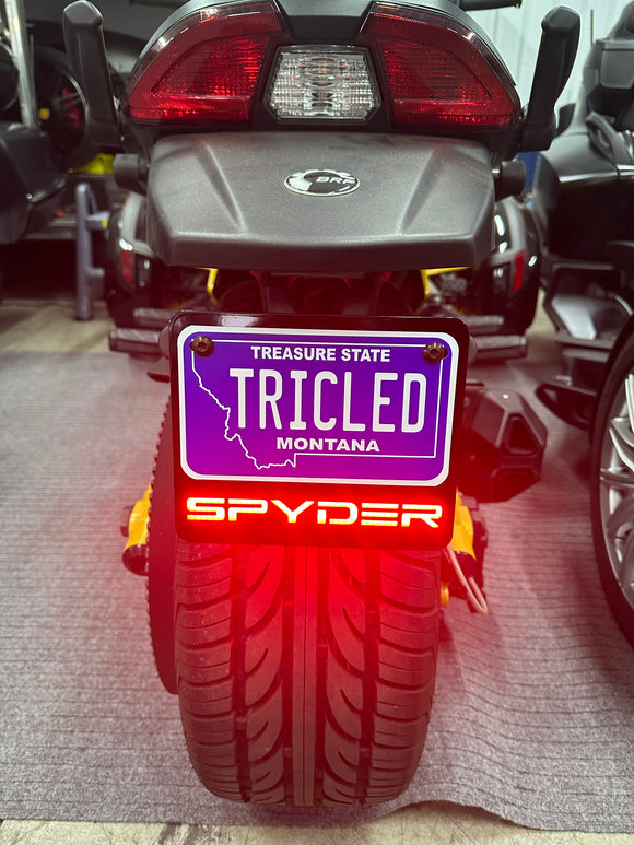 Plug N' Play LED License Plate Mount for the Spyder F3/F3S