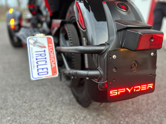 Plug N' Play LED License Plate Mount for the Spyder F3/F3S