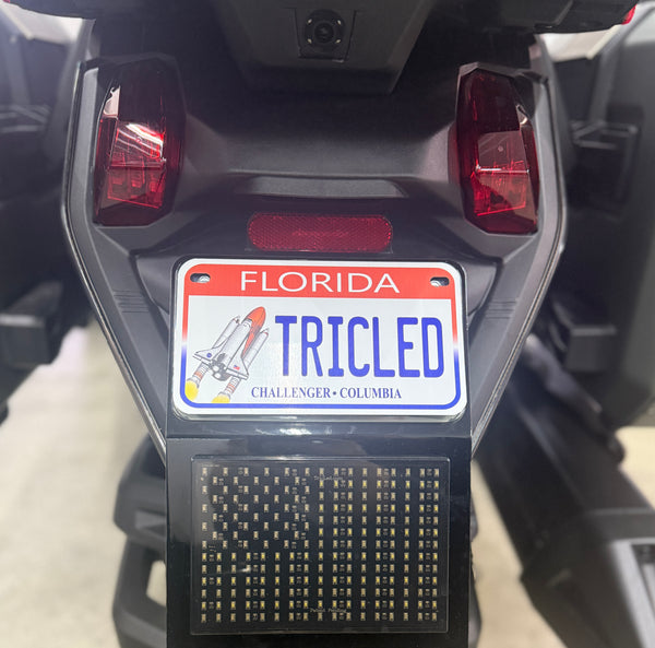 USA Flag LED Smoked Lens with Mounting Bracket