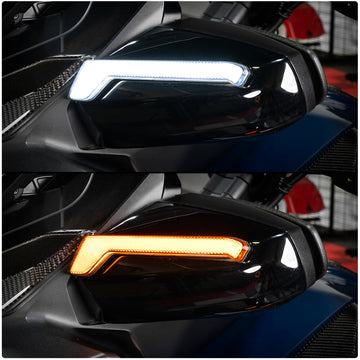 HiViz Side View Mirror DRL with Sequential Turn Signal (for RT, F3T, F3L)
