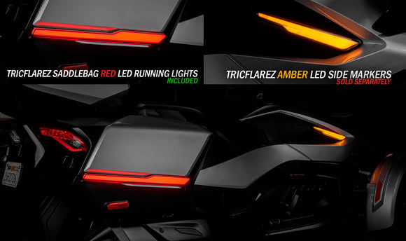 TricFlarez Red LED Saddlebag Running Lights for Spyder RT (2020+)