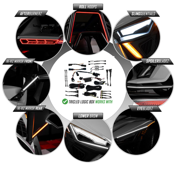 Slingshot Dual Color Roll Hoop LED Light with Run, Brake & Turn Signal (2020+)