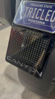 LED License Plate with LED USA Flag Mount for Spyder & Canyon