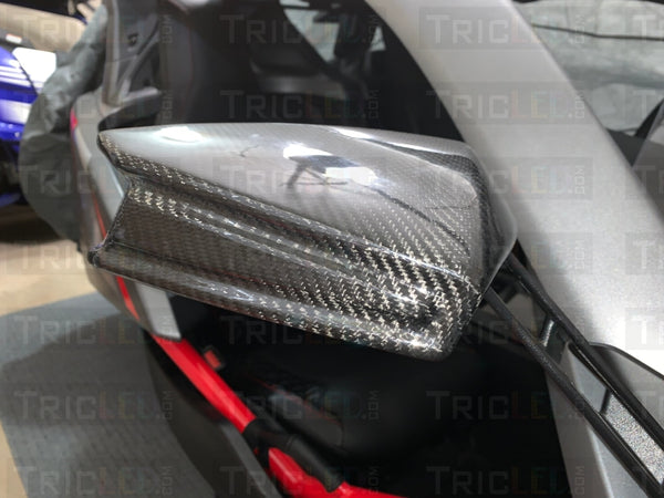 Carbon Fiber Mirror Covers - Two Styles Traditional Race
