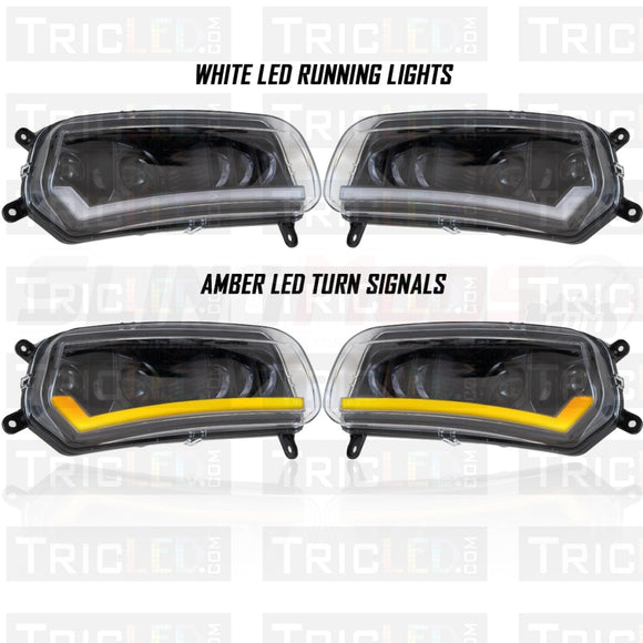 F3 Led Replacement Headlight Assembly With Drl & Sequential Turn Signals