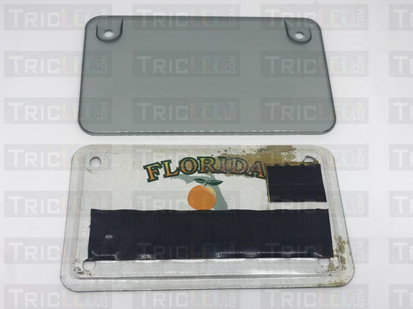 Smoked License Plate Cover For Motorcycles