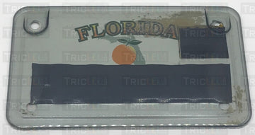 Smoked License Plate Cover For Motorcycles