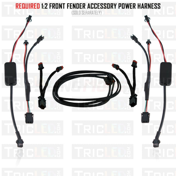Tricled-Dual Color Rear Facing A-Arm Running Light Strips With Blinker F3/rt 2019+