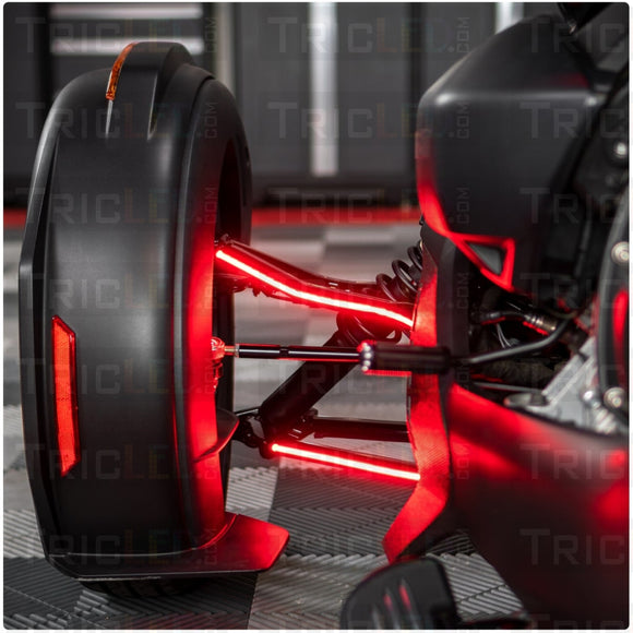 Tricled-Dual Color Rear Facing A-Arm Running Light Strips With Blinker Ryker