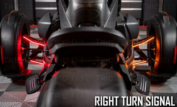 Tricled-Dual Color Rear Facing A-Arm Running Light Strips With Blinker Ryker