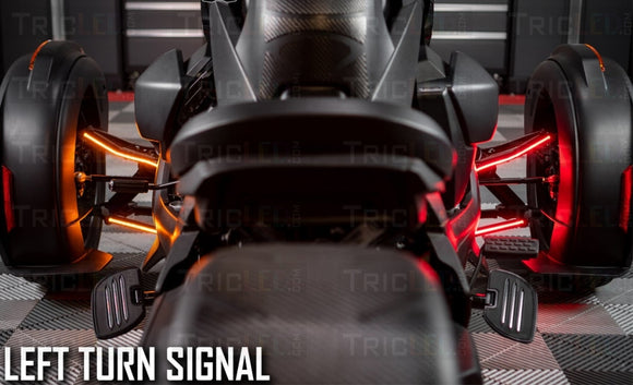 Tricled-Dual Color Rear Facing A-Arm Running Light Strips With Blinker Ryker